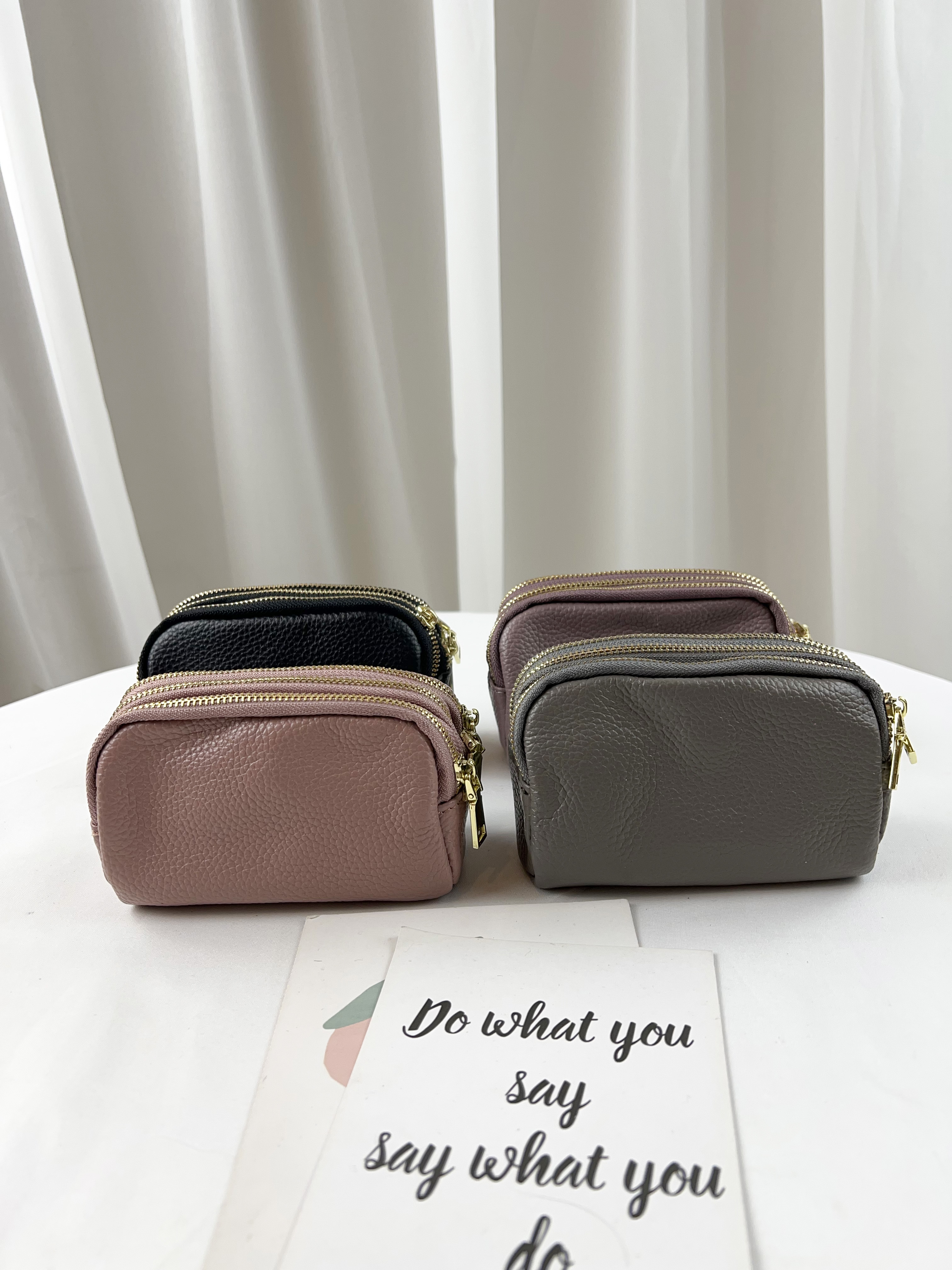 韓國素面款小牛皮零錢包 / 卡夾包 #0015