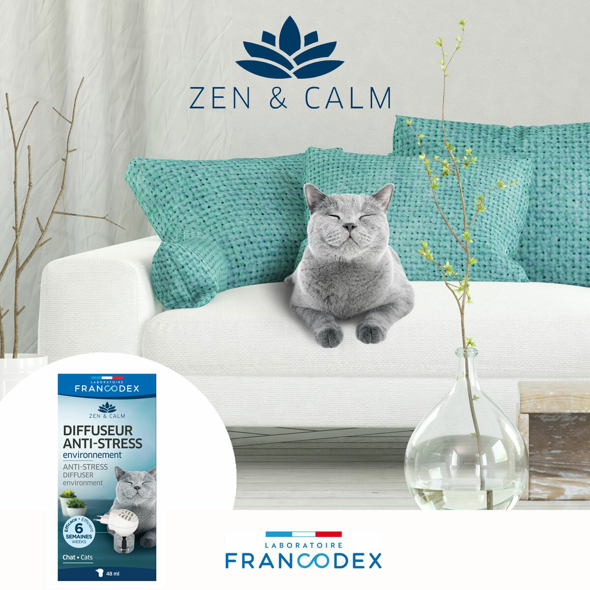 Francodex Zen & Calm Spray Anti-Stress - Chat - 100 ml