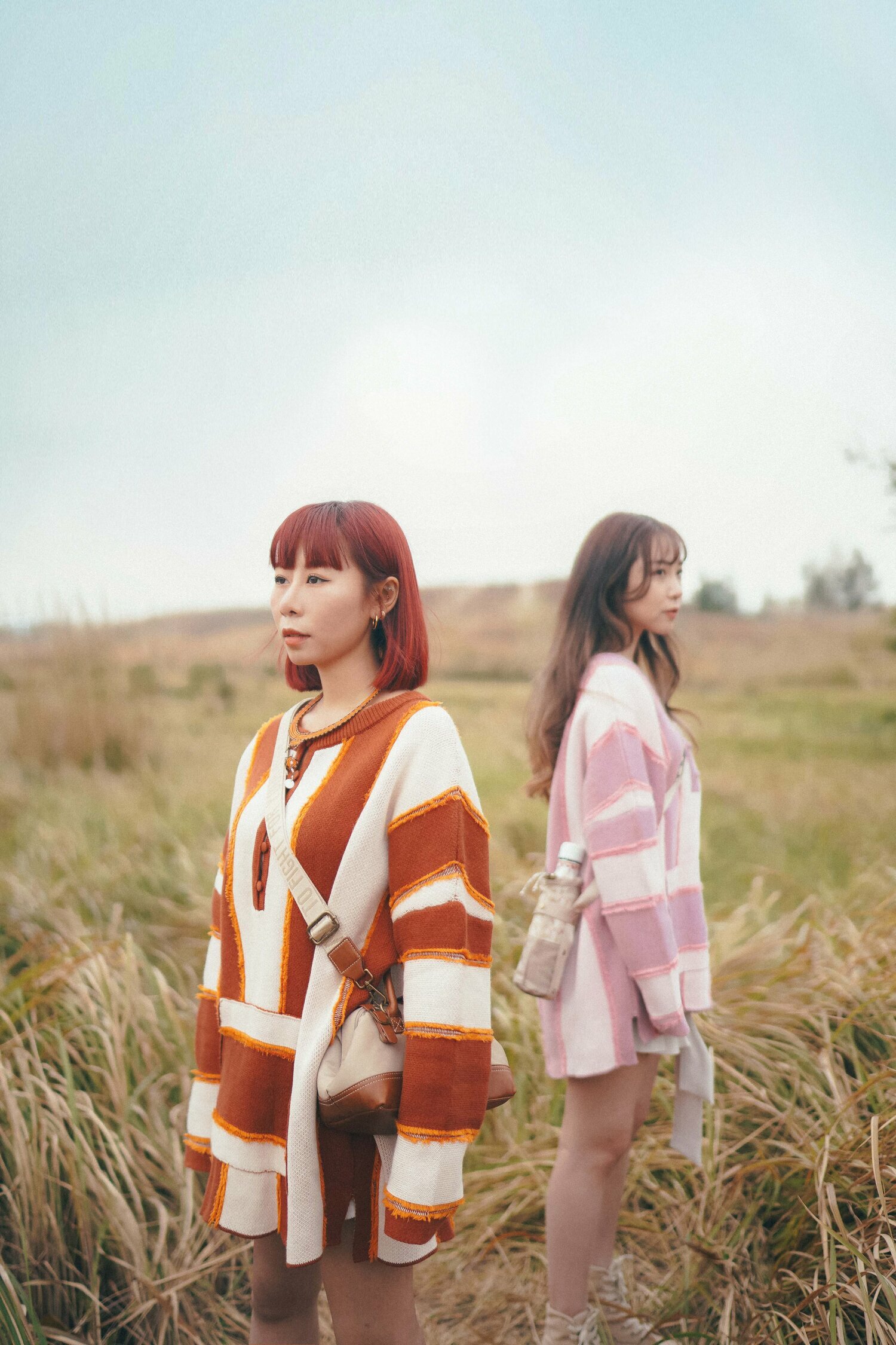 【Just Africa】JAMBO款 經典可拆帽兩著衛衣 - 橙/米白色