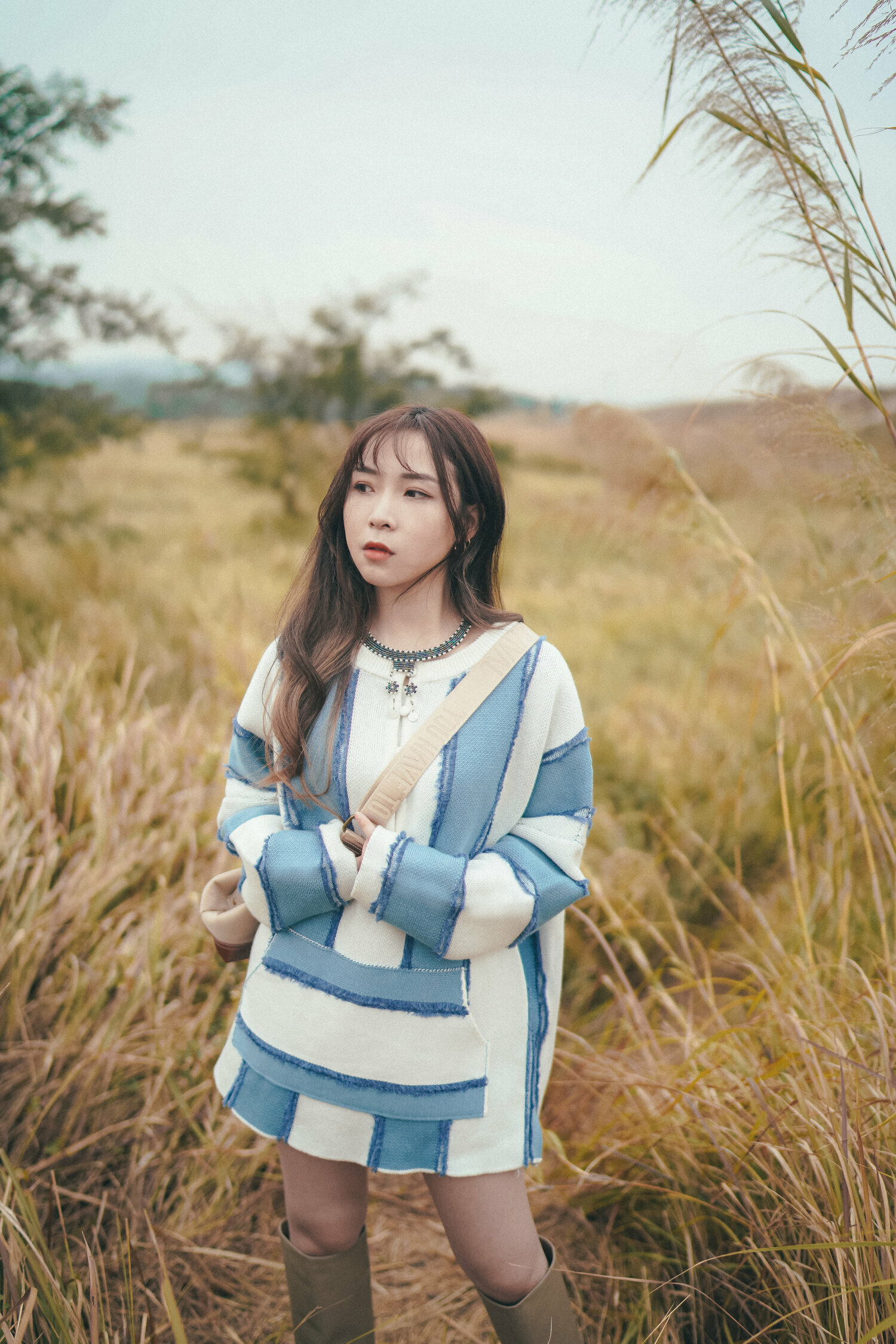 【Just Africa】JAMBO款 經典可拆帽兩著衛衣 -天藍/象牙白色