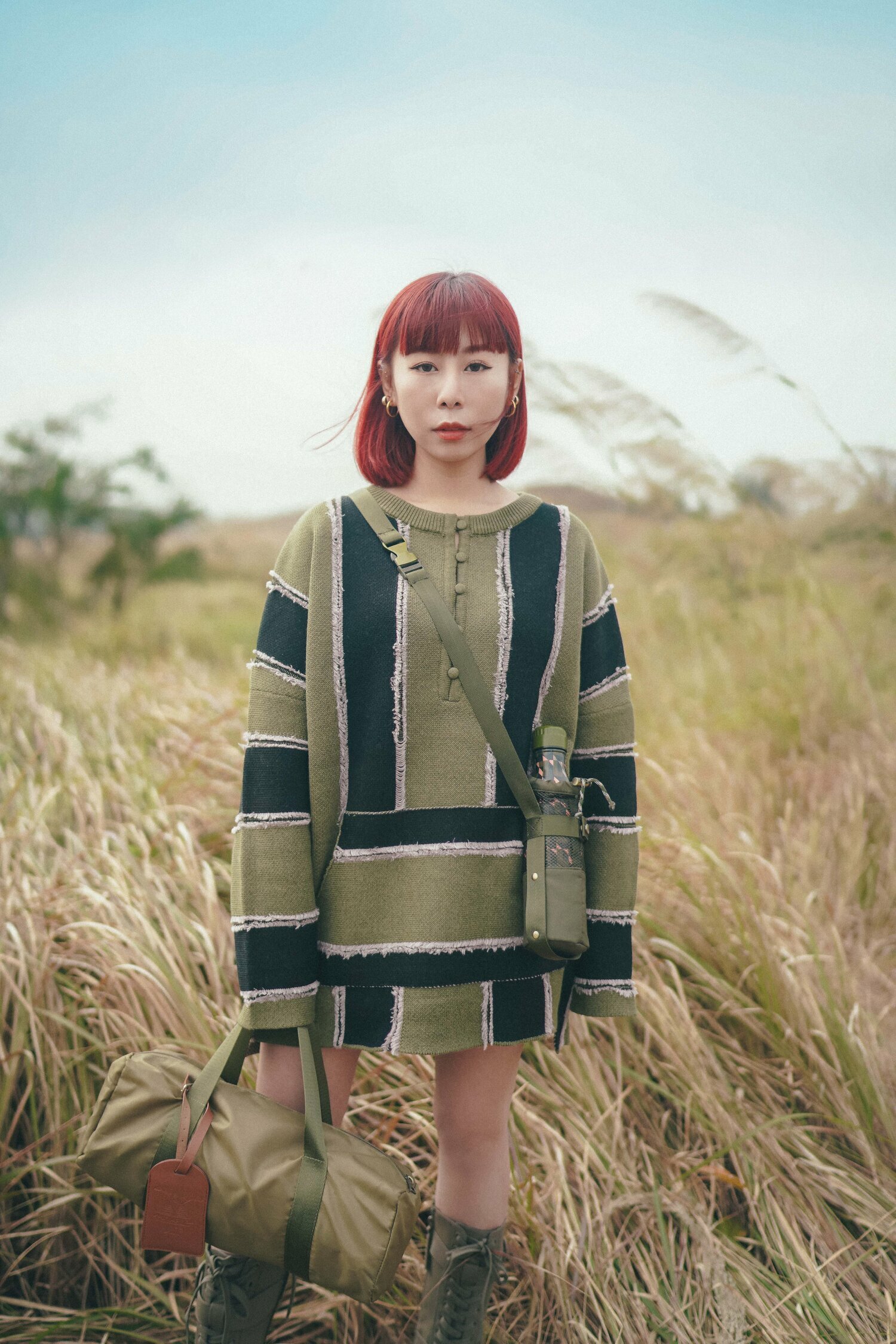 【Just Africa】JAMBO款 經典可拆帽兩著衛衣 - 軍綠/黑色