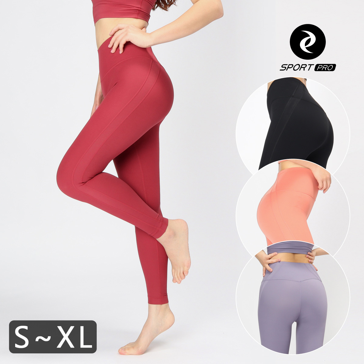 高腰縮臀瘦腿無尷尬線九分瑜珈/運動/緊身機能褲*