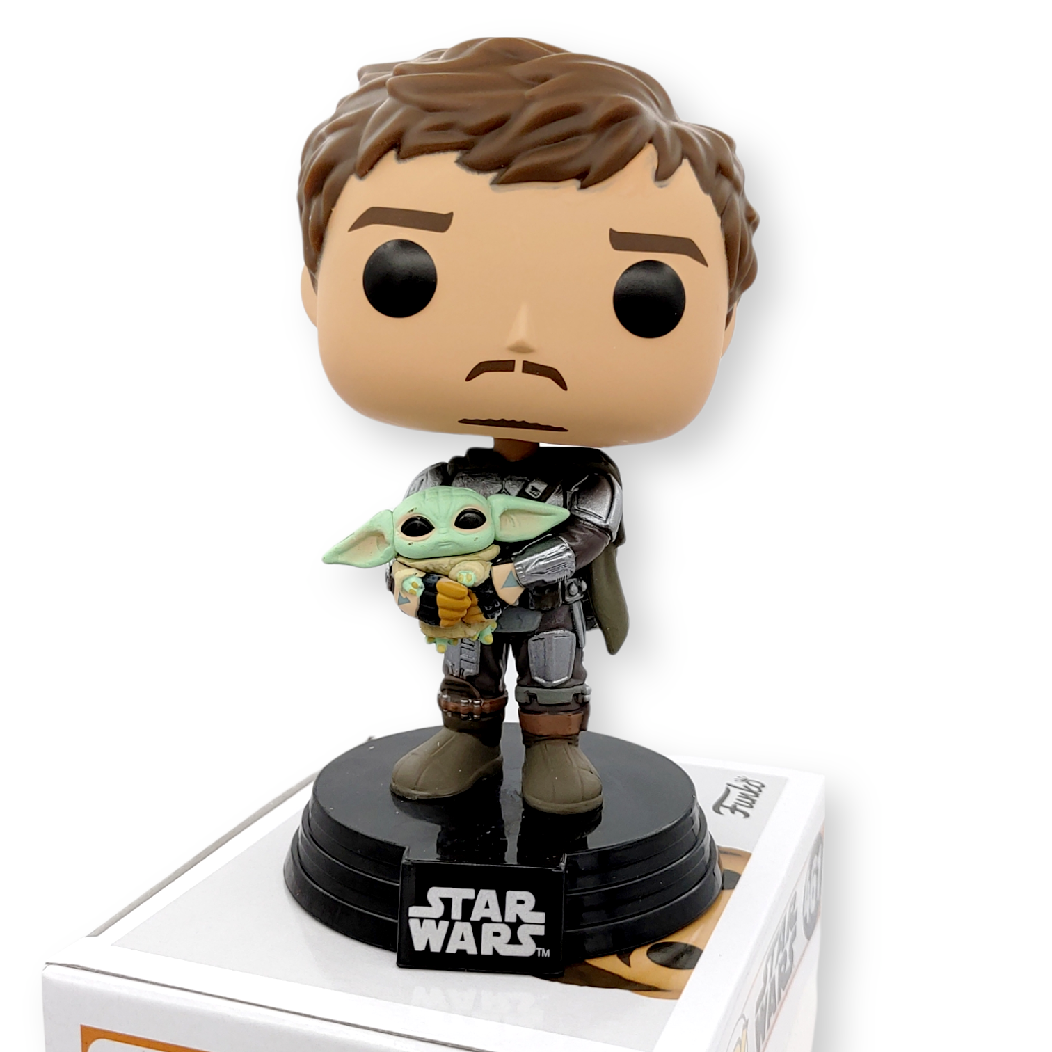 FUNKO POP<星球大戰StarWars>曼達洛人(除頭盔)抱尤達BB-NO.461