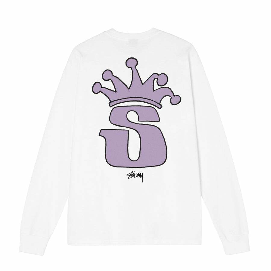 [Instock] STÜSSY HO21 Crown LS Tee White