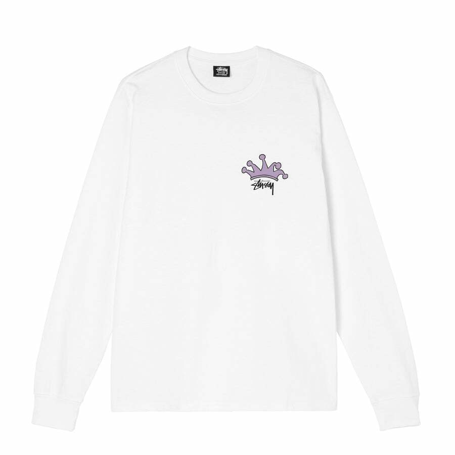 [Instock] STÜSSY HO21 Crown LS Tee White