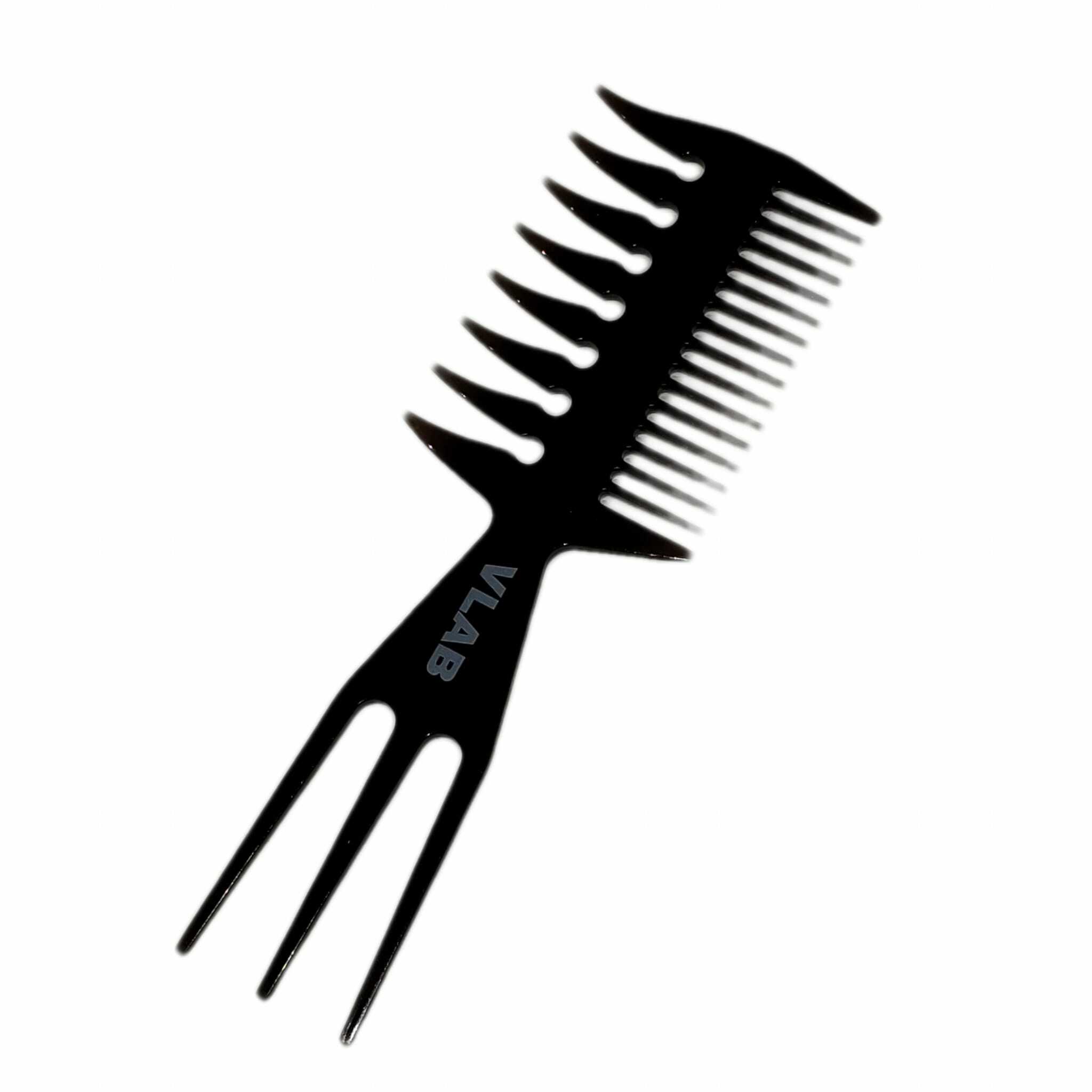 V LAB Barber Comb - Wide Teeth Styling Comb & Afro Tail
