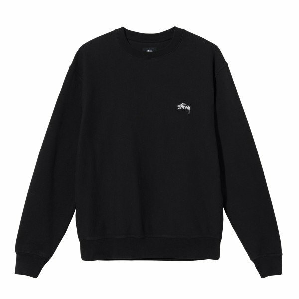 [Instock] STÜSSY HO21 STOCK LOGO CREW BLACK