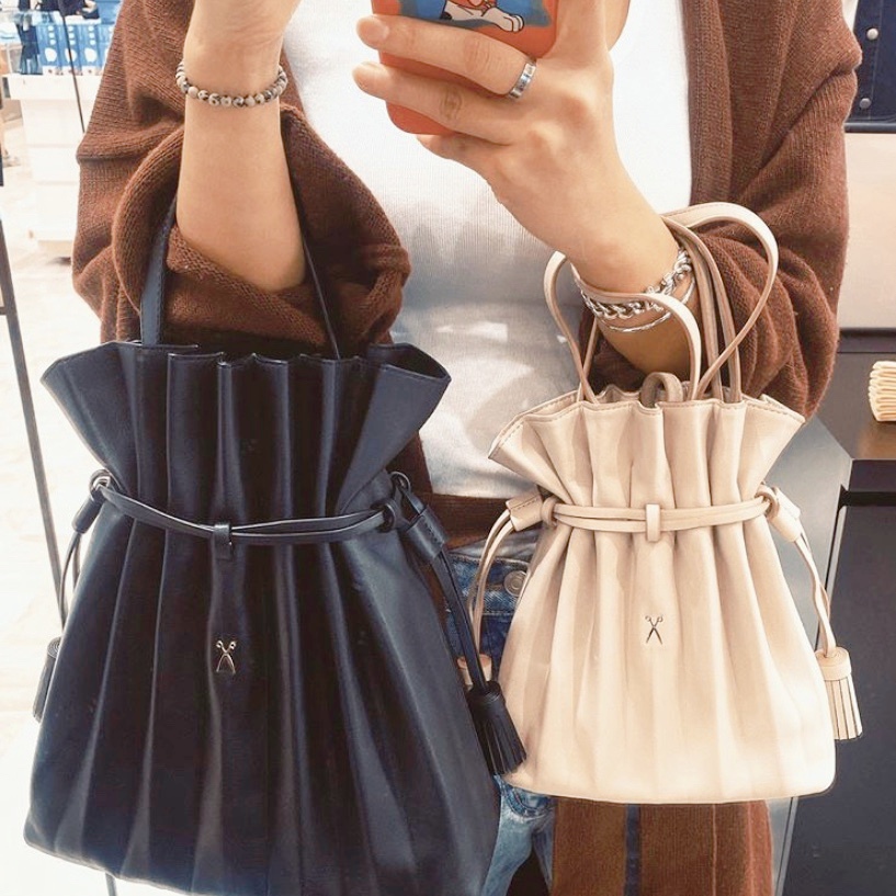 joseph & stacey,百摺包,針織,三宅一生, bao bao,韓星,太后,秀智,水桶包,