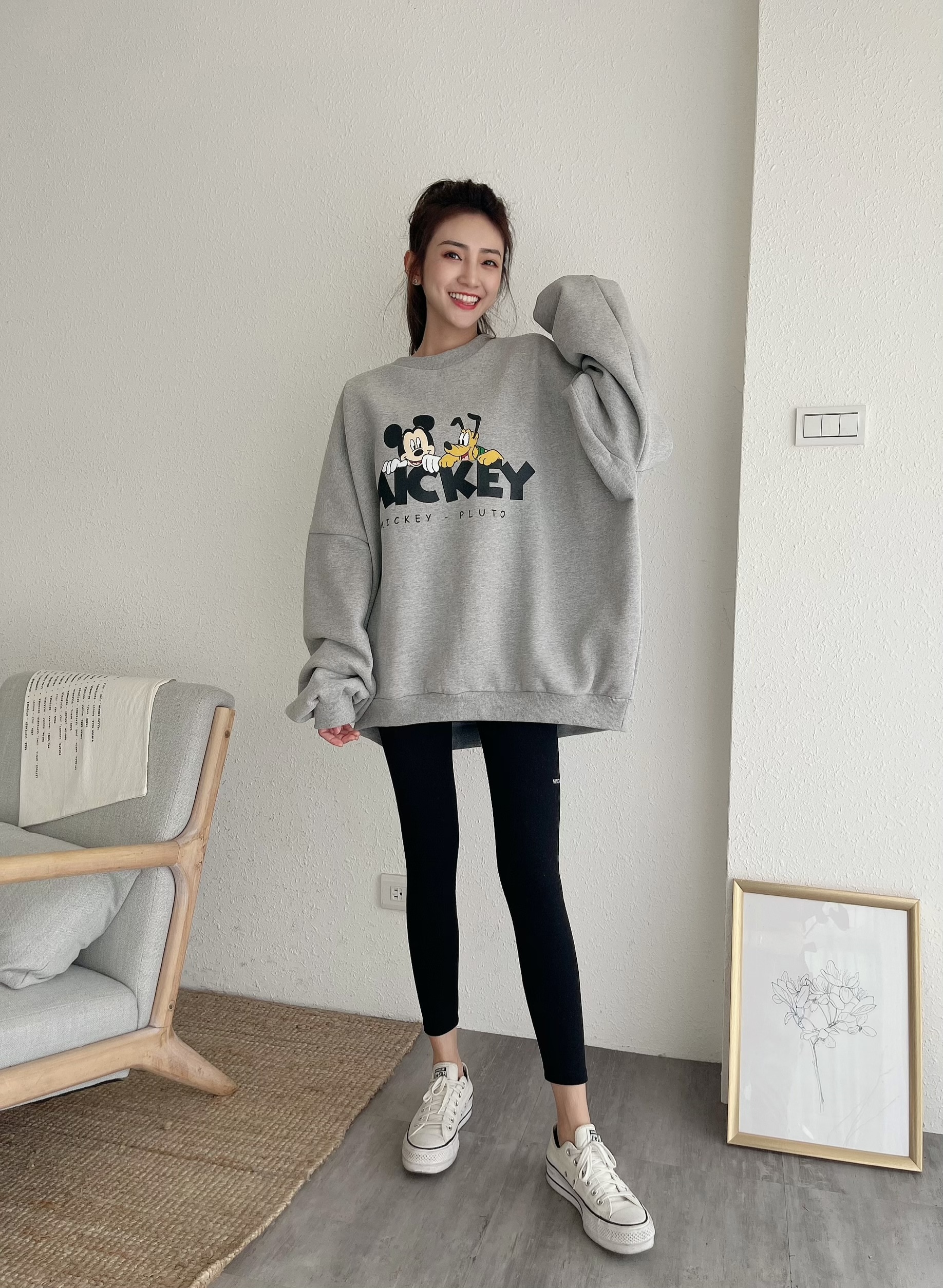 🔥01.17加碼新品檔］💥想要細腿不是夢］🇰🇷正韓高腰超彈顯瘦側logo內搭褲（兩色）