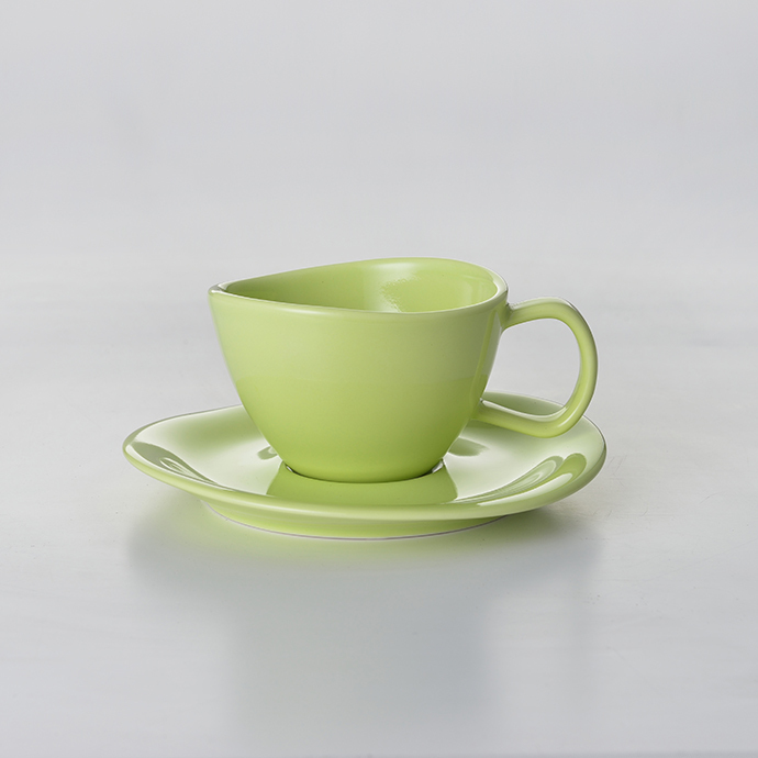 花系列花茶杯盤組-草綠色 (杯Φ 90 x H 60 mm) 160ml