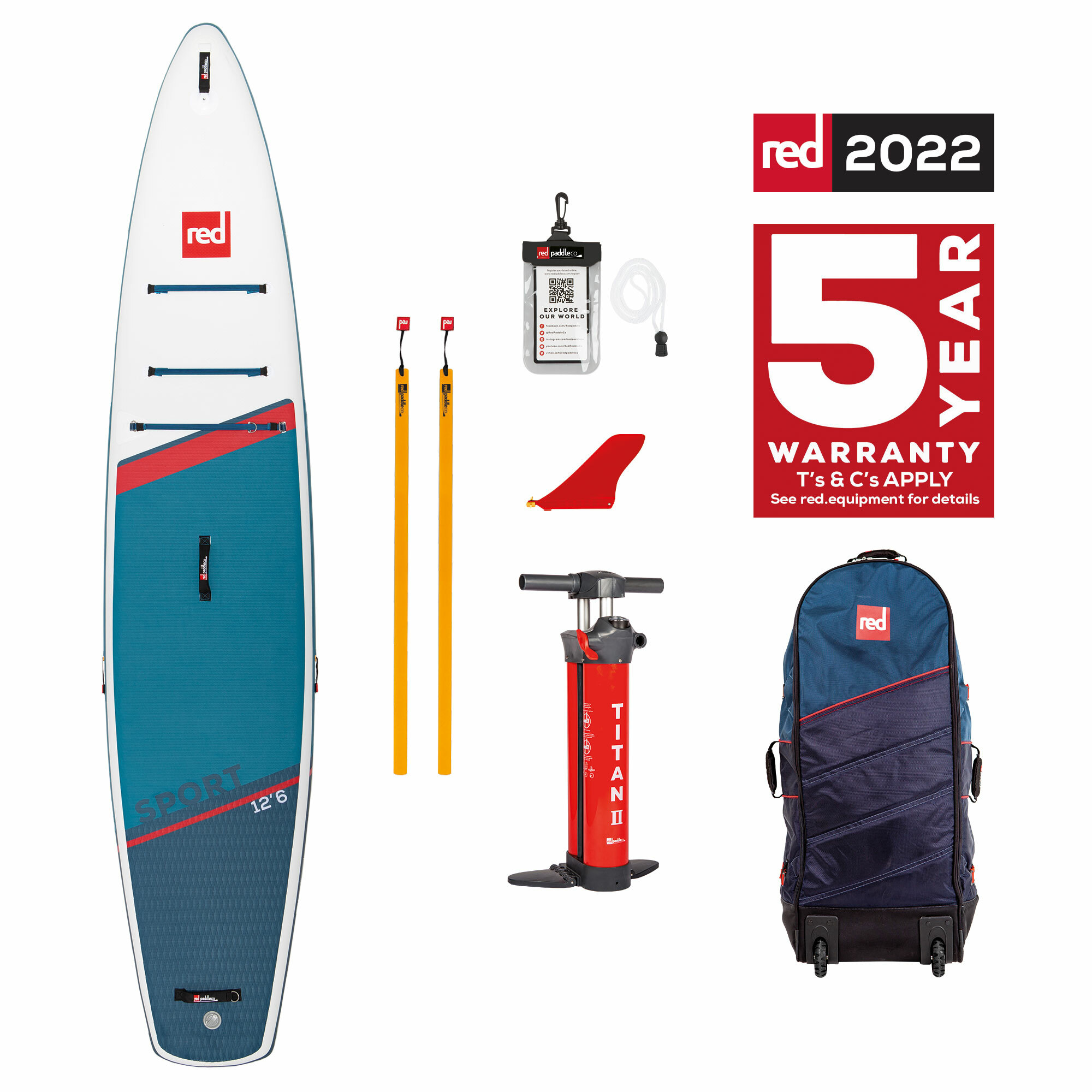 Red Paddle Co Sport 12'6" Inflatable SUP Board 2022
