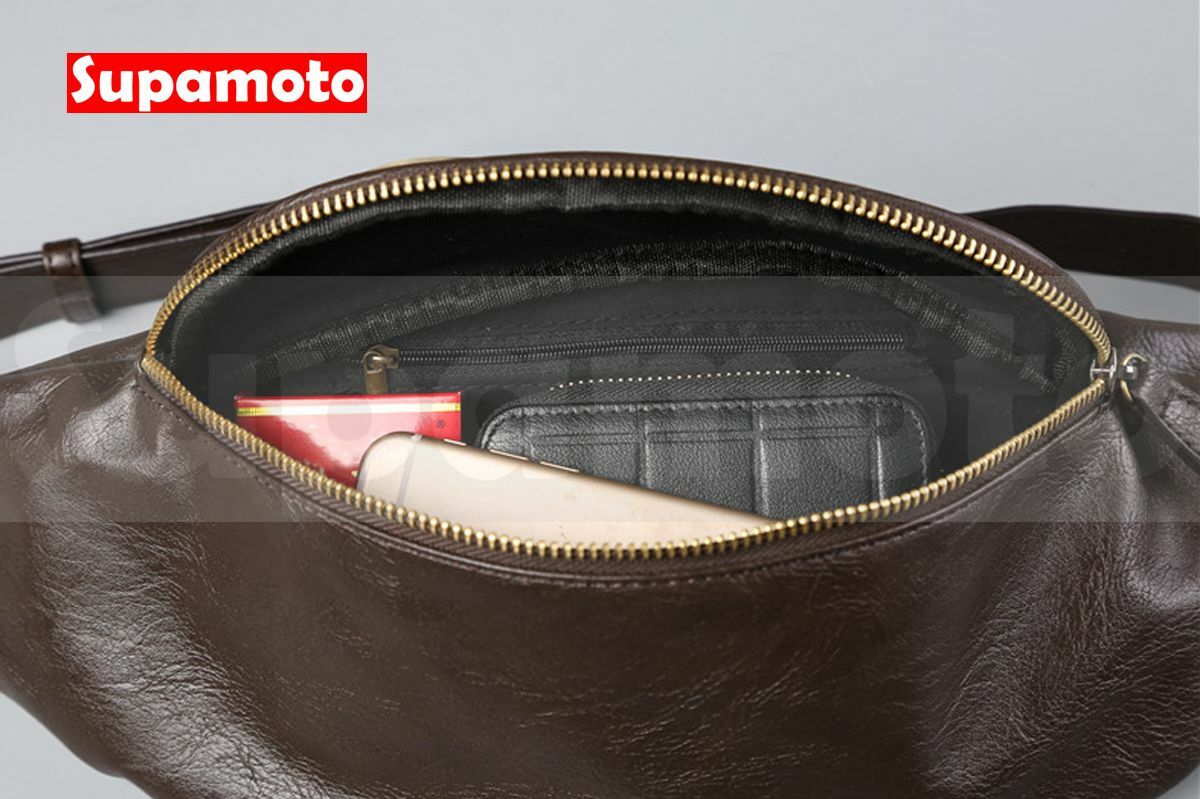 -Supamoto- 騎士 腰包 LB20 復古 胸包 牛皮 斜肩包 單肩 哈雷 偉士 美式 咖啡 菱格 機車包