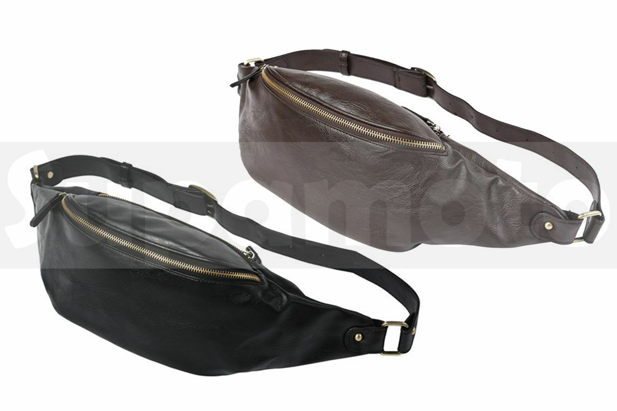 -Supamoto- 騎士 腰包 LB20 復古 胸包 牛皮 斜肩包 單肩 哈雷 偉士 美式 咖啡 菱格 機車包