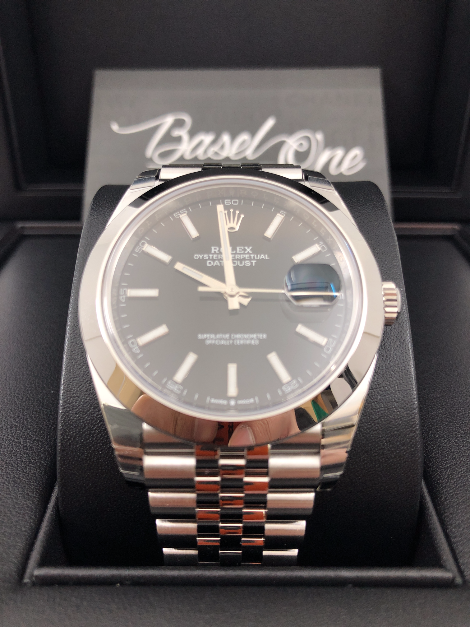 BRAND NEW ROLEX 126300 BLACK DIAL DATEJUST 41mm JUBILEE STRAP STAINLESS STEEL