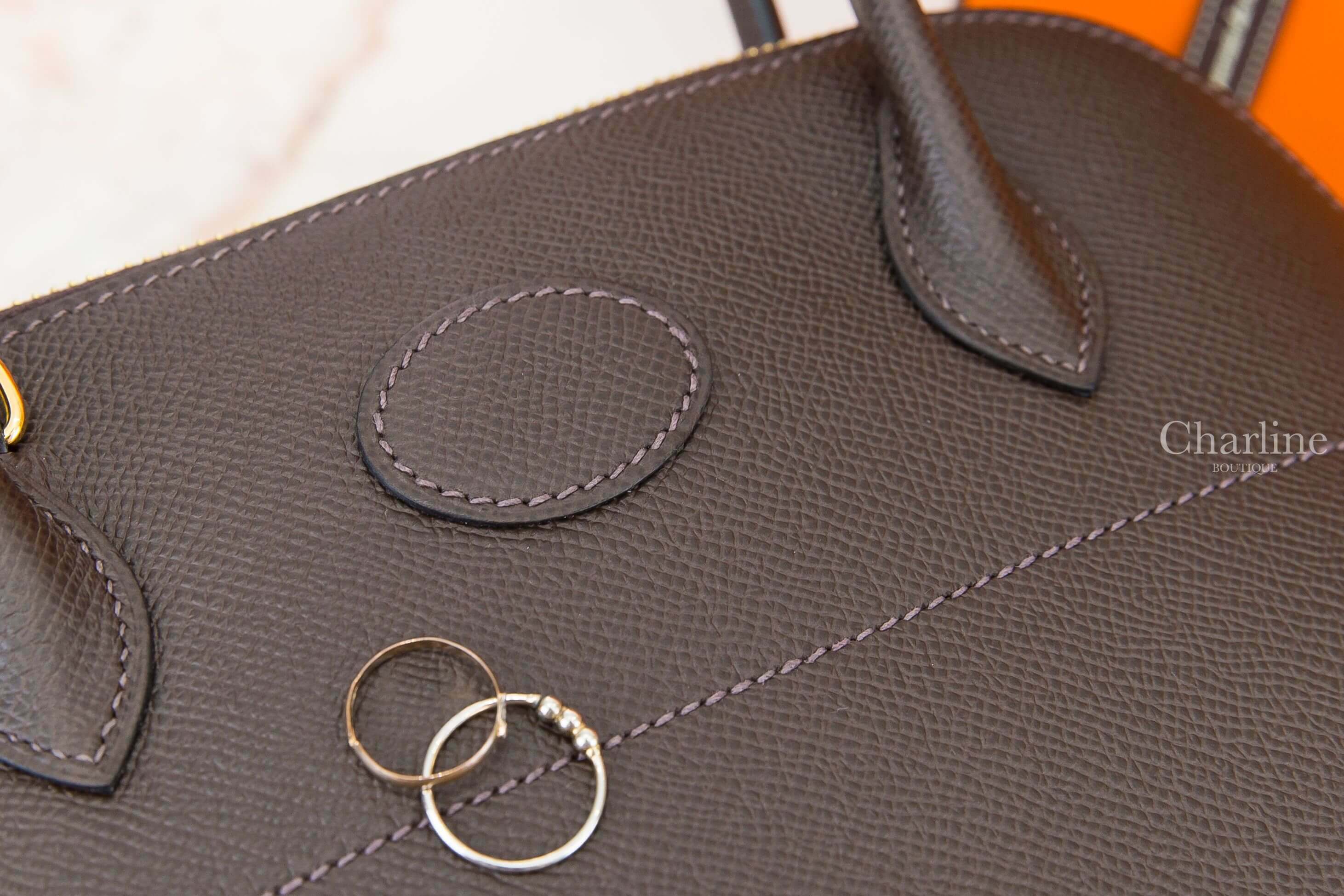 Hermès Bolide 27cm 46 Ebene Veau Epsom 烏木色金釦手提肩背包