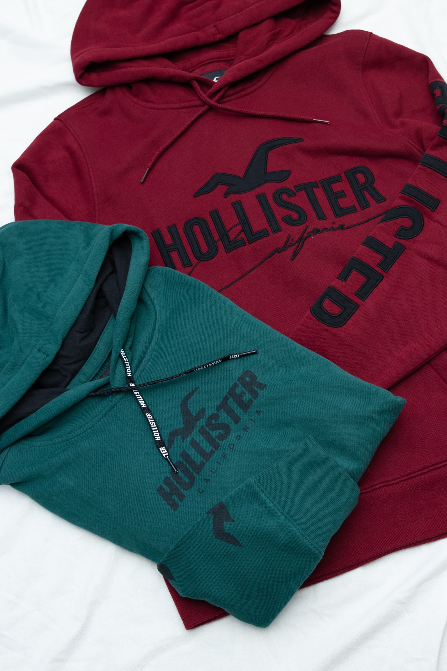 【現貨】Hollister 大字手袖Logo Hoodie-MEN