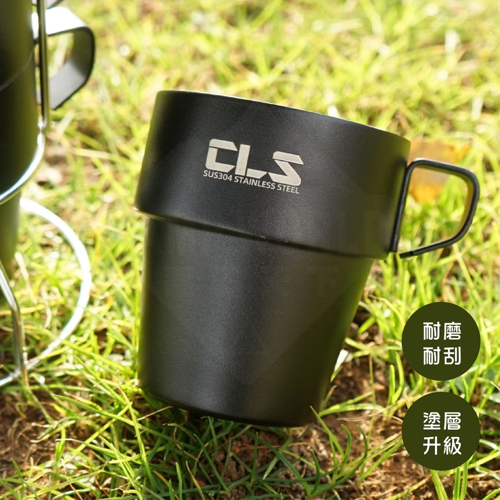 【韓國CLS】304不銹鋼杯4件組(磨砂黑)