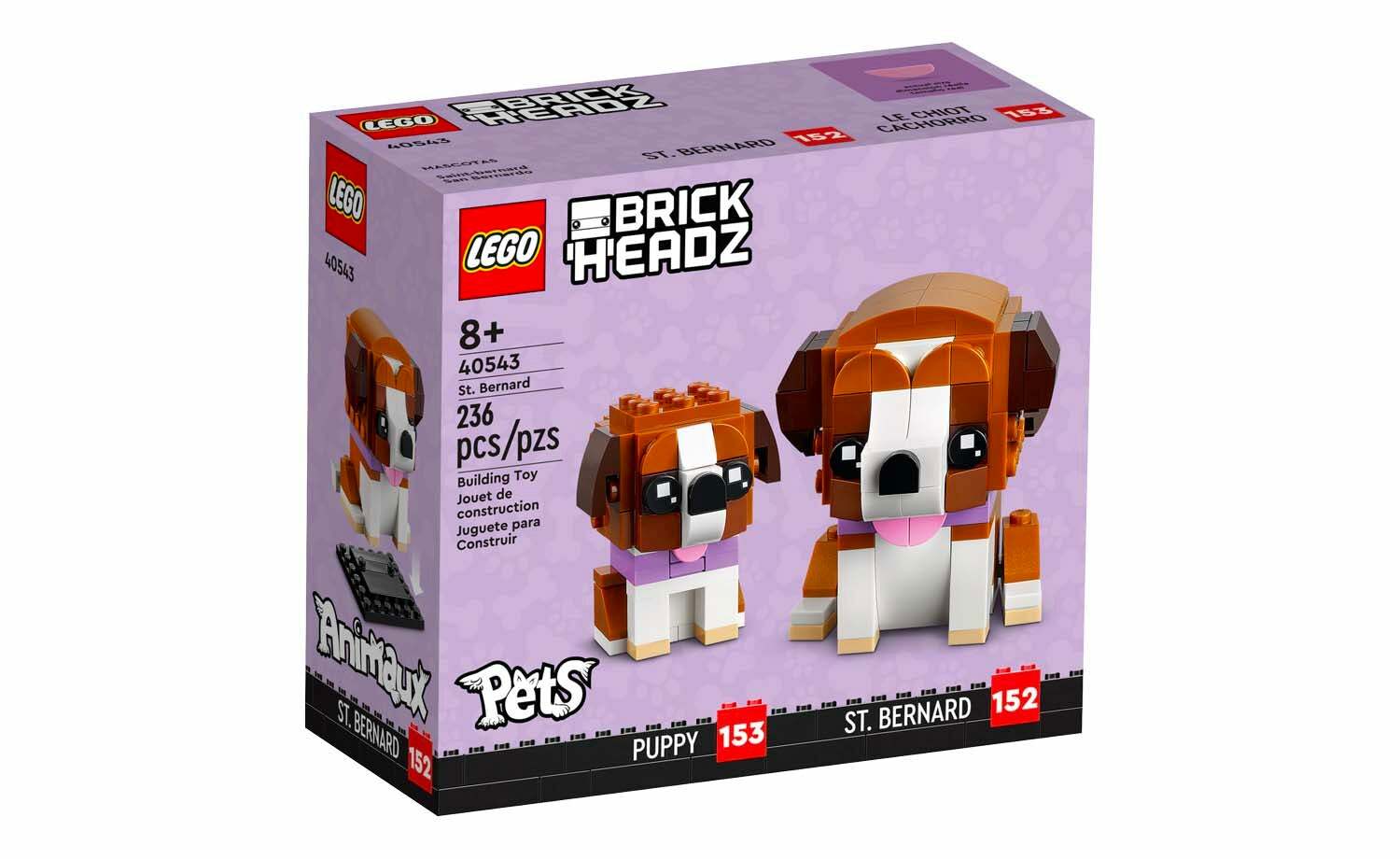[飛米樂高積木磚賣店] LEGO 40543 BrickHeadz 聖伯納犬
