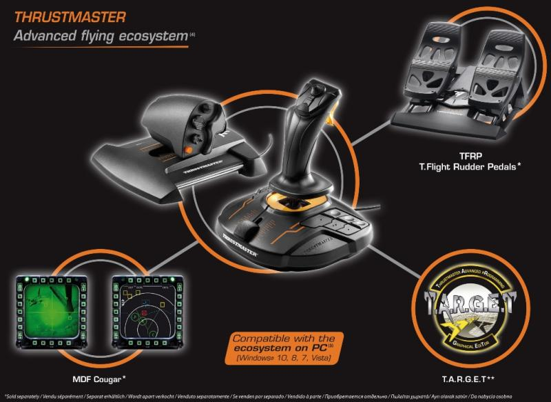 米特3C數位｜Thrustmaster T16000M FCS Hotas 圖馬思特模擬飛行搖桿