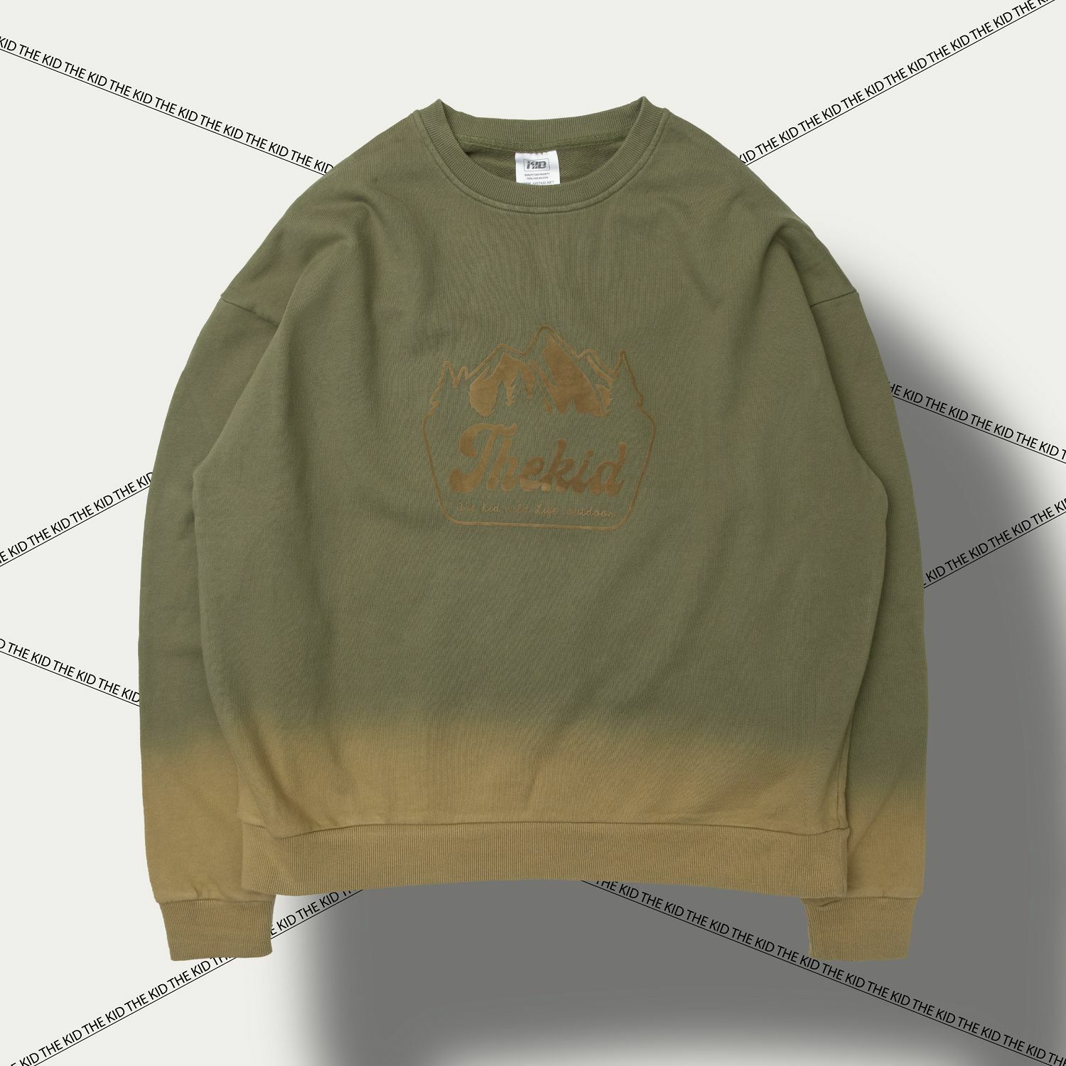 KID ® 吊染大學T 綠