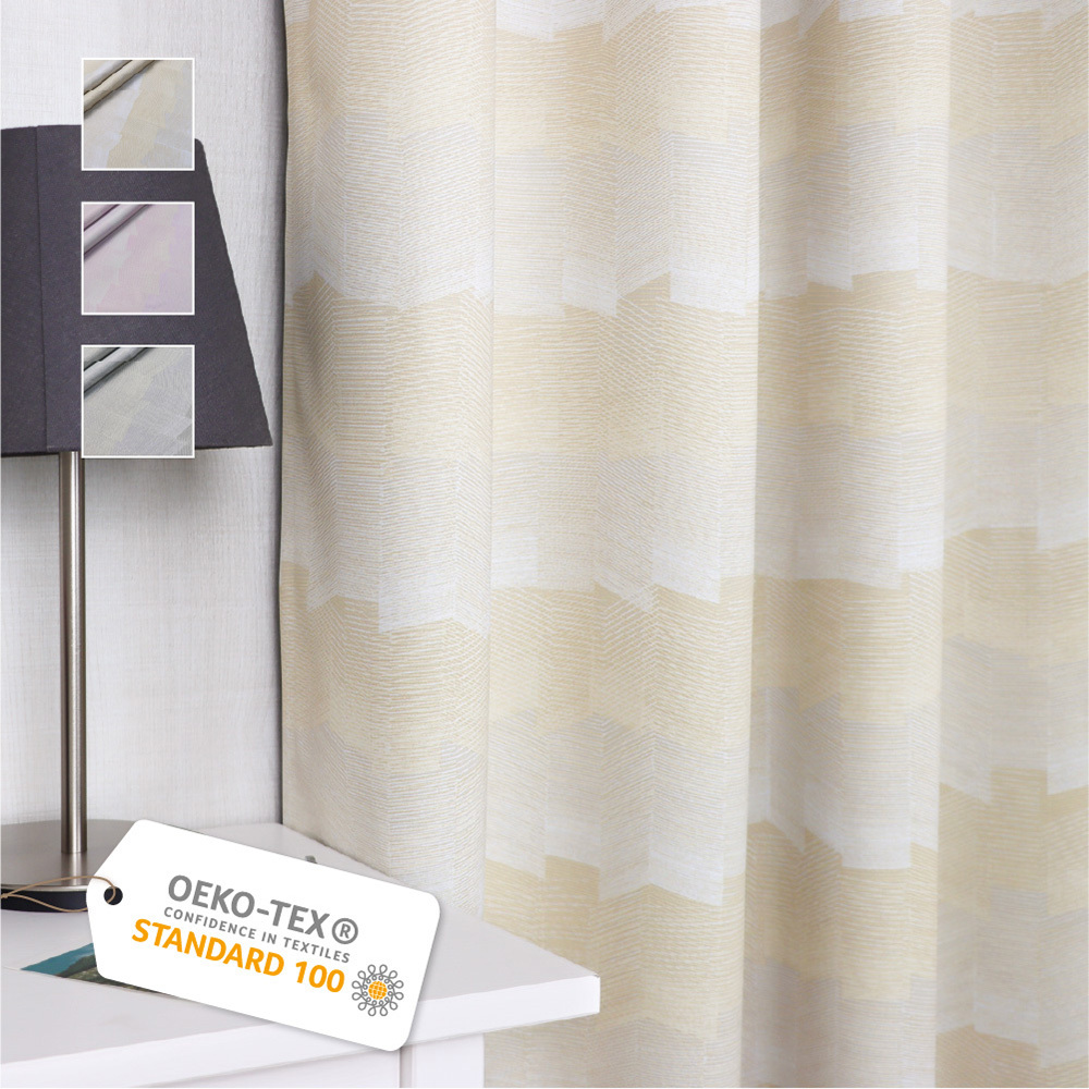 手工製作│遮光窗簾│半窗落地窗│織彩線條│織帶│3色