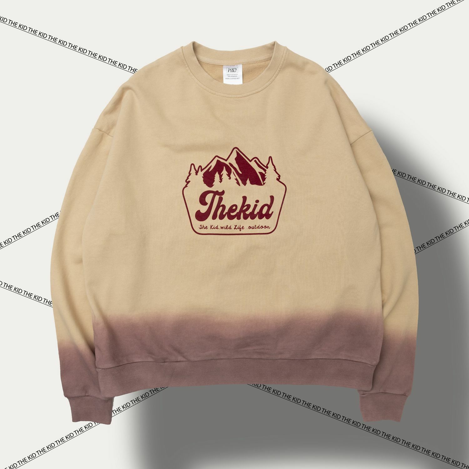 KID ® 吊染大學T 卡其