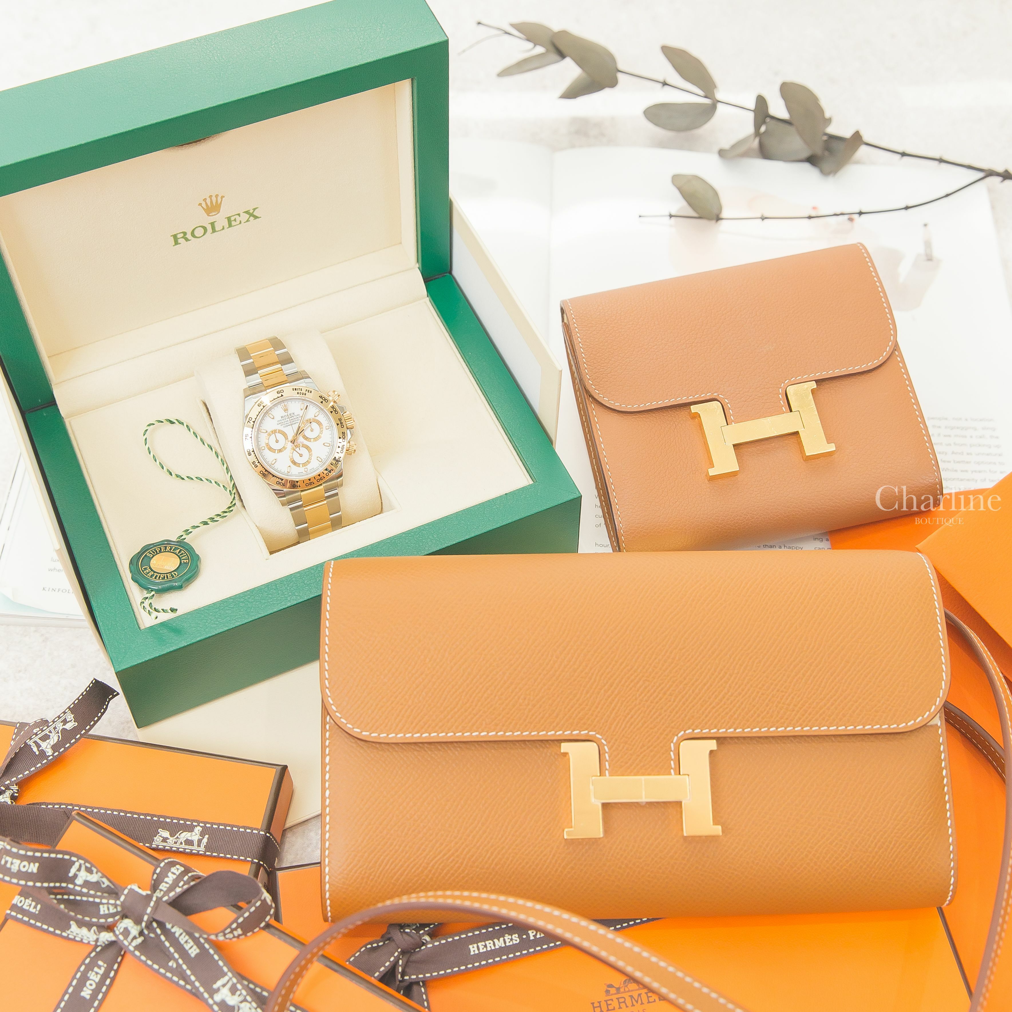 Hermès Constance To Go Wallet 37 Gold Epsom 焦糖色金釦,Hermes Constance Compact 37 Gold Evercolor 焦糖色金釦-Charline Boutique 精品代購