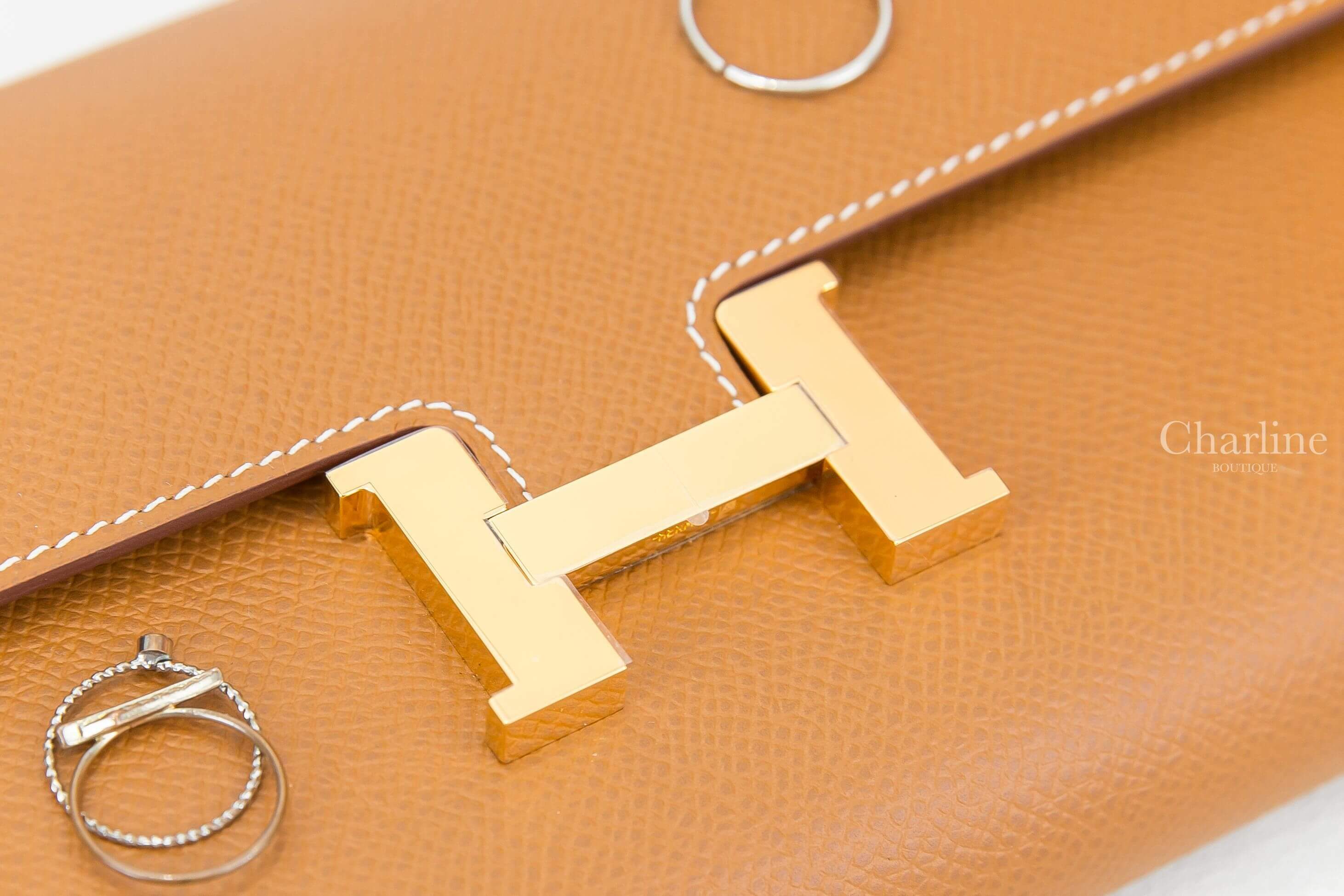 Hermès Constance Long To Go Wallet 37 Gold Epsom 焦糖色金釦肩背包