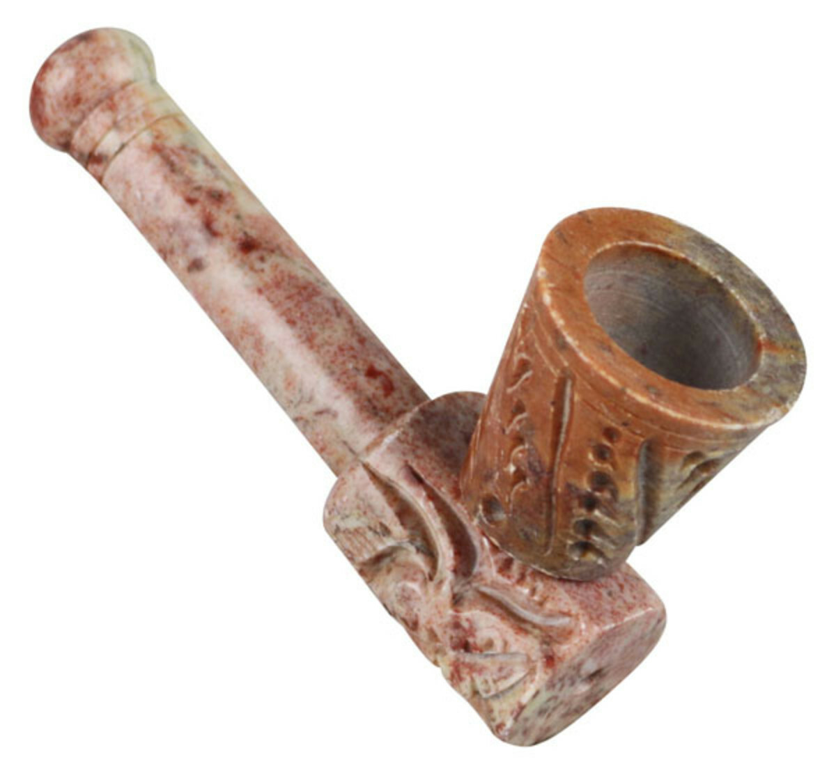 3.5" CARVED STONE HAND PIPE