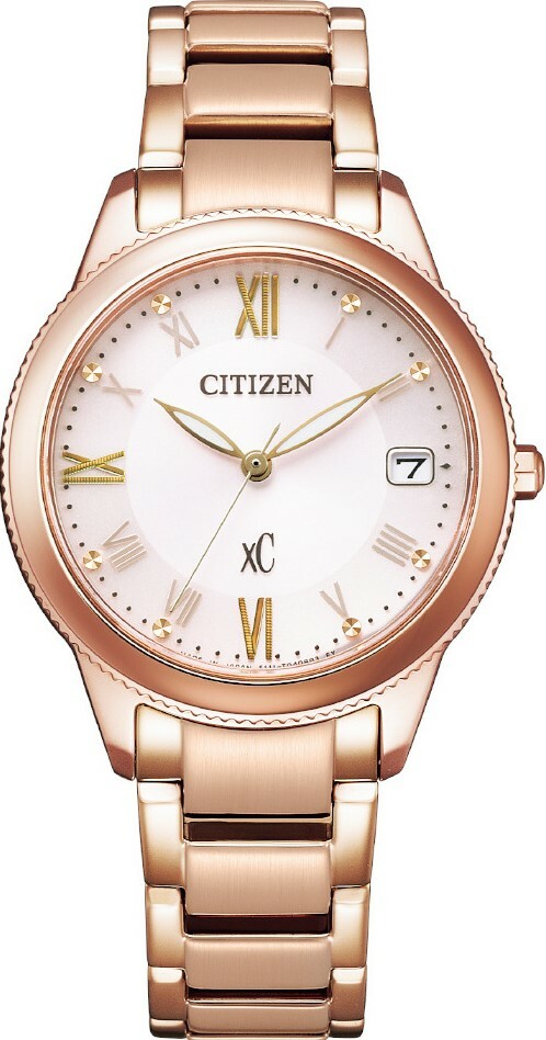 萬年鐘錶 - Citizen 星辰錶  XC   亞洲限定款玫瑰金光動能女錶 EO1232-56W 錶徑32MM