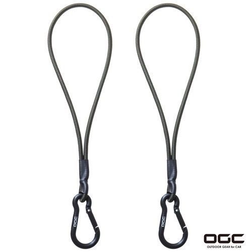 日本 OGC - 8610 彈力束繩安全扣 2入 收納 吊掛 露營 休閒 戶外 野營