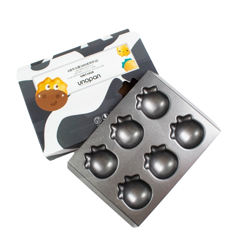 【Unopan 6 Links Bull Head Pan Mould 6连不沾牛头模 】Pineapple Polo Octopus Non stick Cake Pan 菠萝章鱼蛋糕模  UN11028 BS BAKERY SHOP