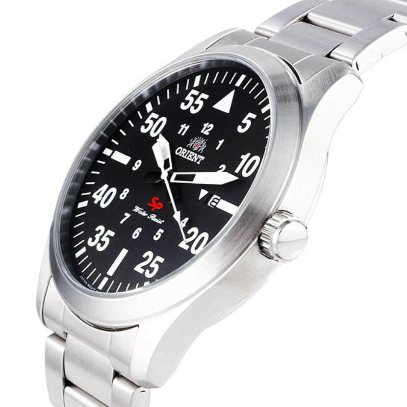 萬年鐘錶 - 東方錶  ORIENT  SP 經典系列  黑面飛行錶男錶   FUNG2001B  錶徑 : 42mm