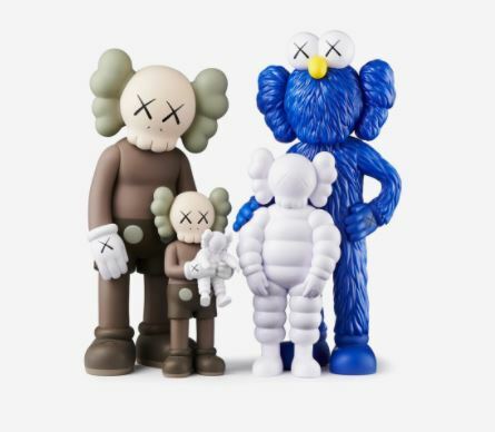 Kaws Family Figures Brown Blue White