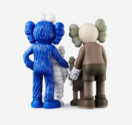 Kaws Family Figures Brown Blue White
