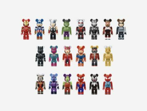 Bearbrick Happy Kuji Marvel Set 20 Pack 100%
