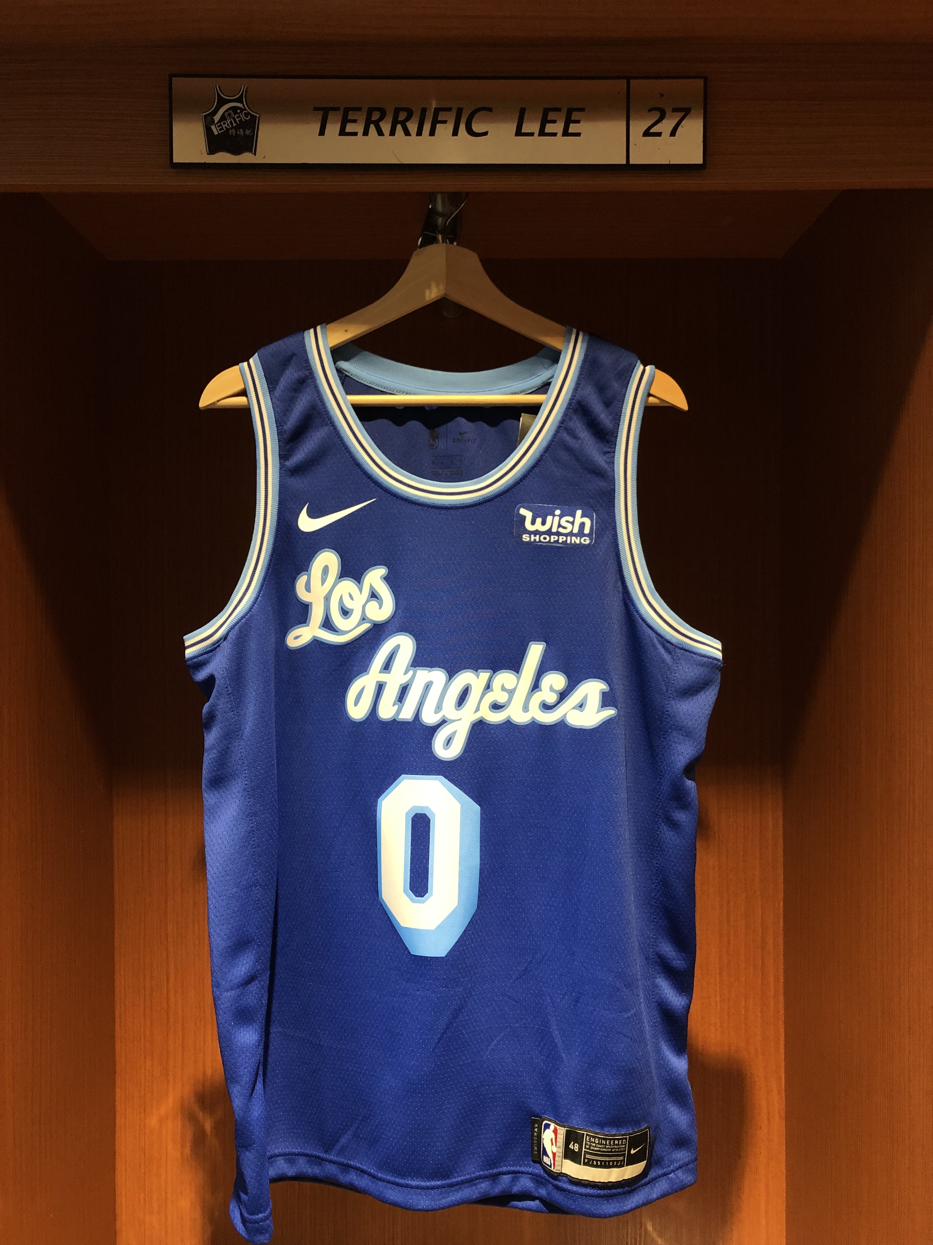 NBA球衣 Kyle Kuzma 洛杉磯湖人復古藍 草寫藍 HWC Nike Swingman 球迷版 熱轉印 含贊助商 全新