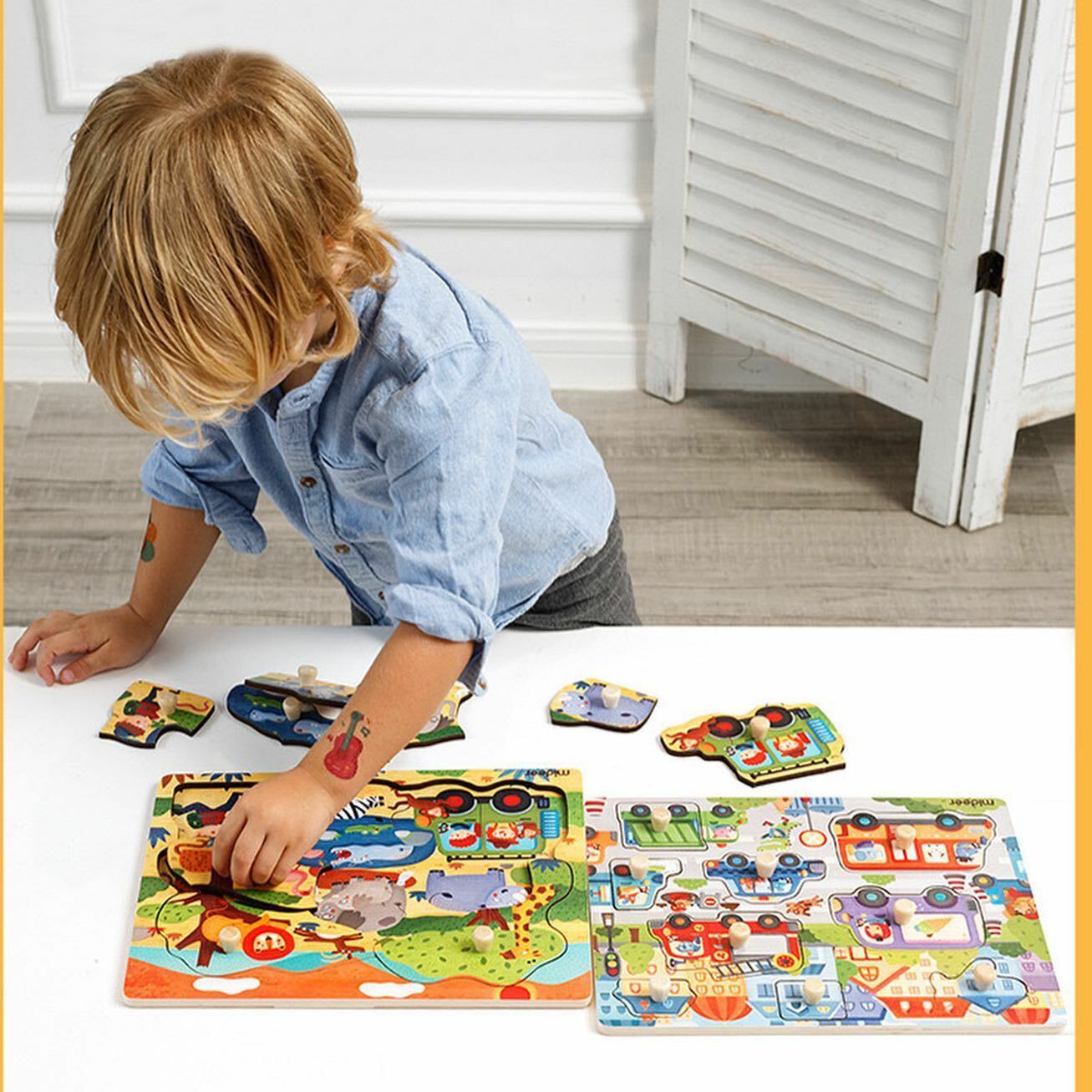 幼童大手抓拼圖