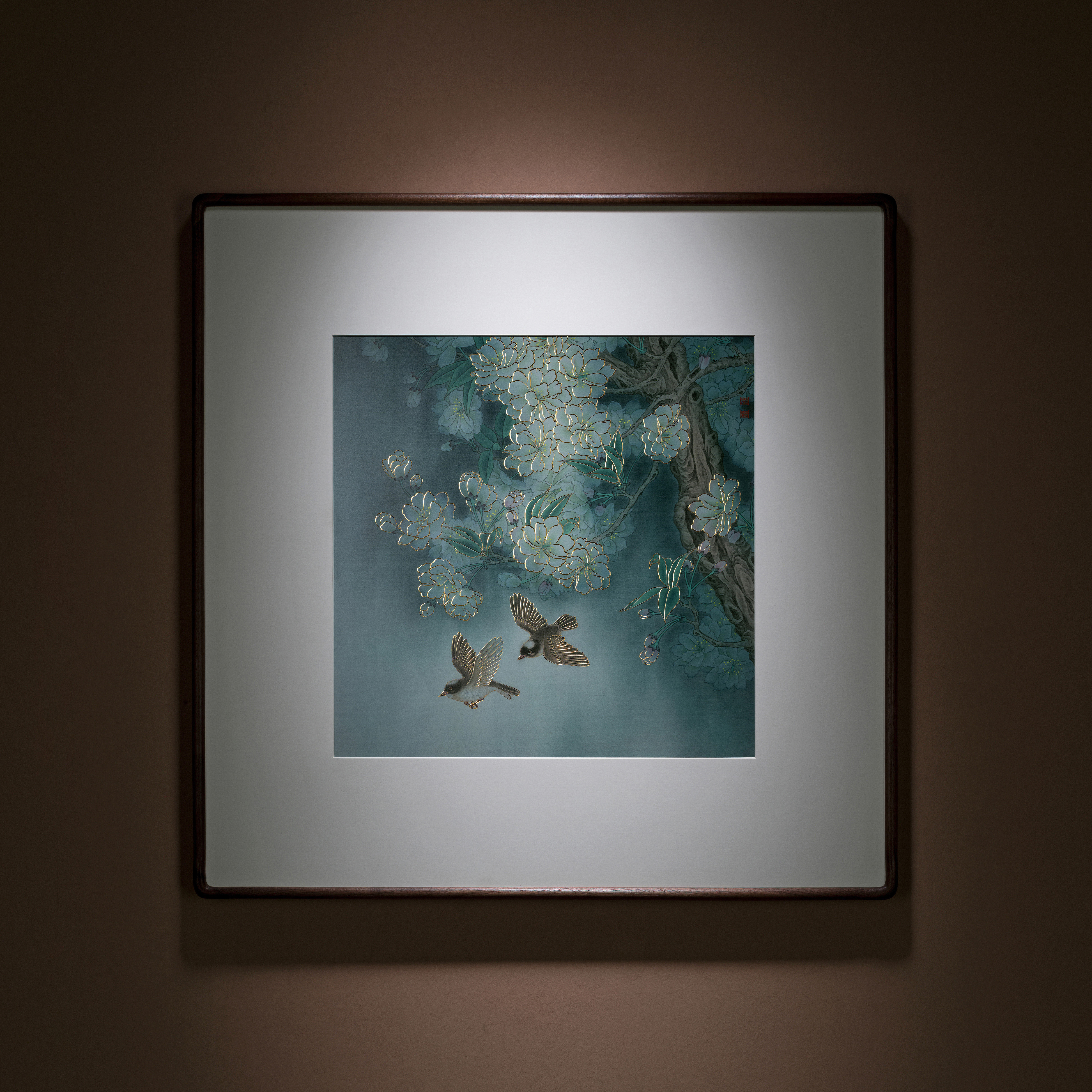 三月櫻花隨風舞(銅雕畫)◇已停產◇