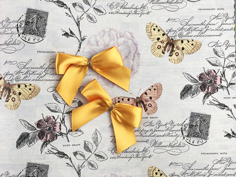 金線蜂蜜蝴蝶結/歐洲霧金雙芯魔帶/Outlet