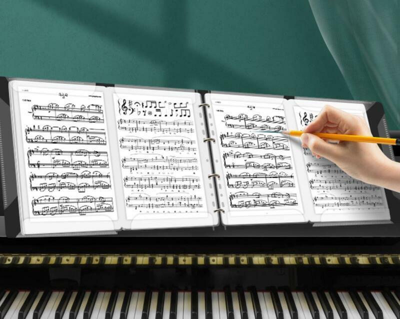 CF520 不反光譜夾 52頁 四頁連展 樂譜夾 鋼琴樂譜 可手寫 黑色