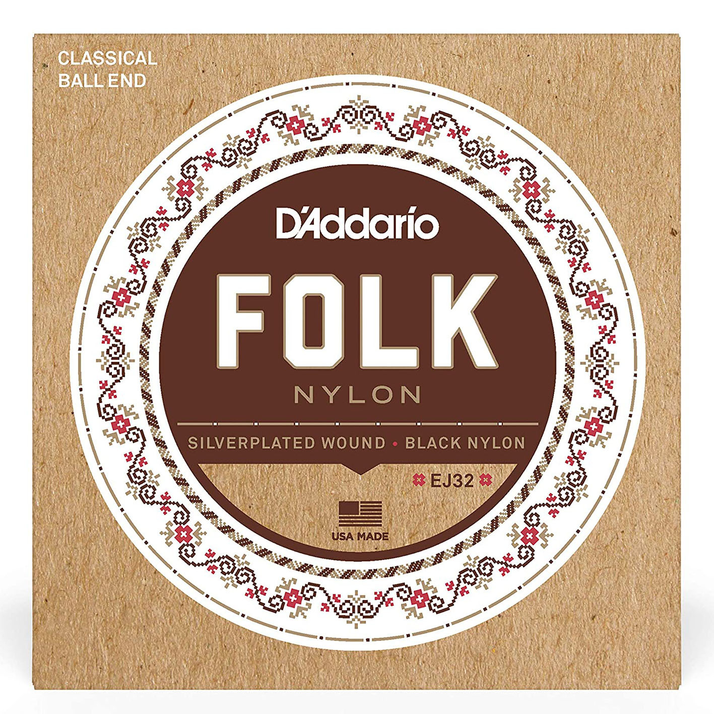 D'Addario EJ32 古典吉他弦 尼龍弦 帶球頭 民謠吉他弦 美國製