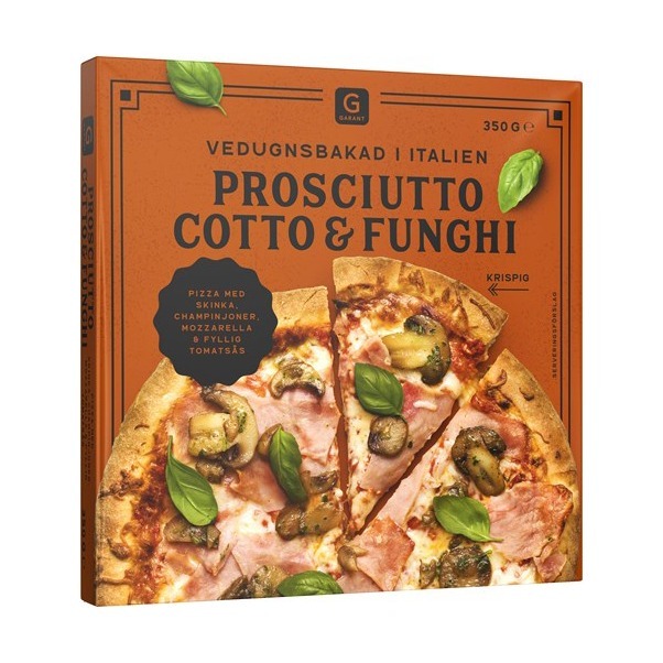 Garant 意大利蘑菇火腿水牛芝士薄餅 350g (氣炸/蒸焗爐)