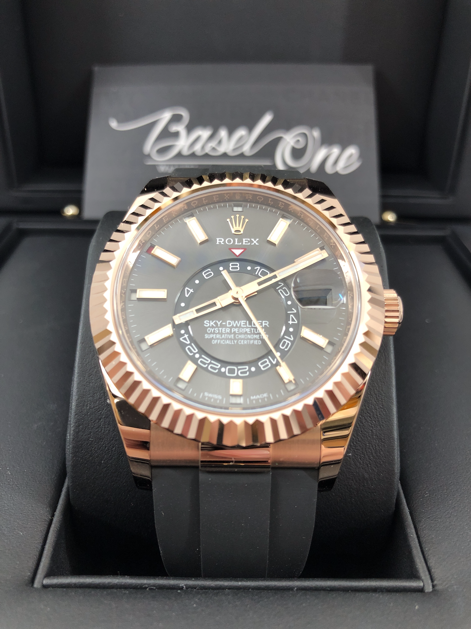 BRAND NEW ROLEX 326235 SKY-DWELLER SLATE DIAL OYSTERFLEX 42MM