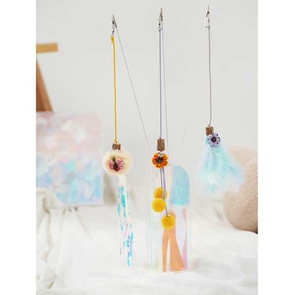 【Pawsholic 爪迷】 手工逗貓棒-櫻花系列