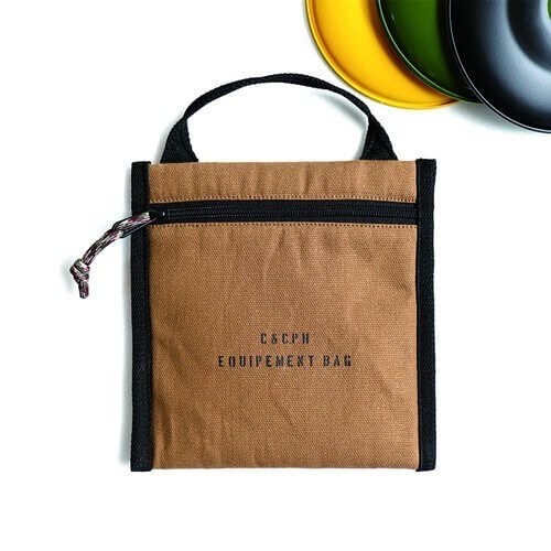 C&C.P.H. EQUIPEMENT 燈罩收納袋 露營 野營 戶外 風格 日本 質感 帆布 魔鬼氈