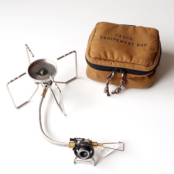 C&C.P.H. EQUIPEMENT 登山爐/蜘蛛爐 帆布收納袋 軍綠/卡其 露營 野營 爐收納袋 風格