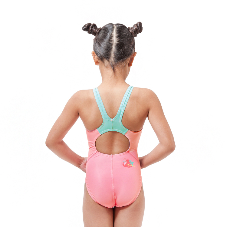 MAR-21076WJ 小女競賽型泳裝 - 草莓兔