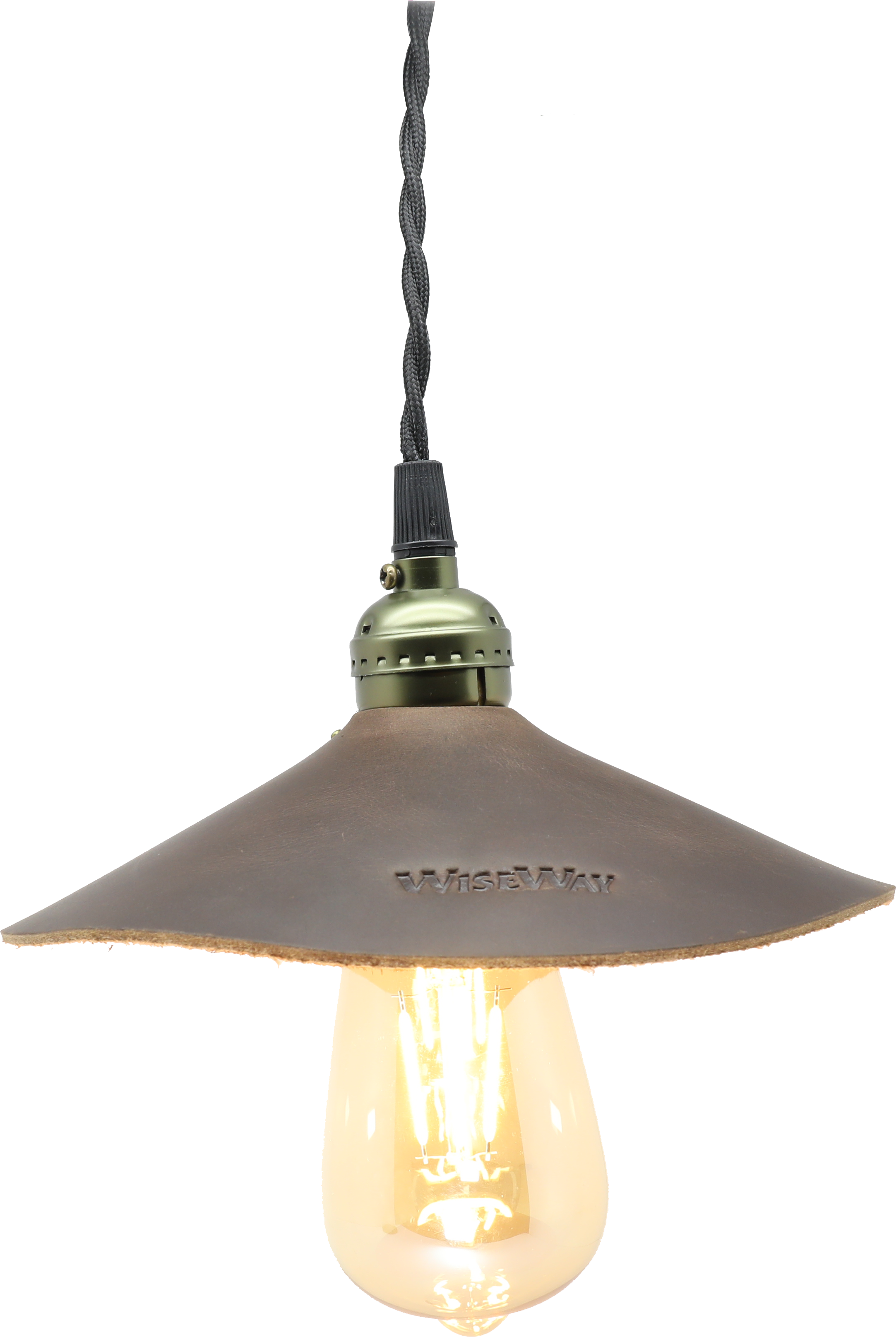 愛迪生編織扭繩復古掛燈 -簡約皮革燈罩配愛迪生復古燈泡