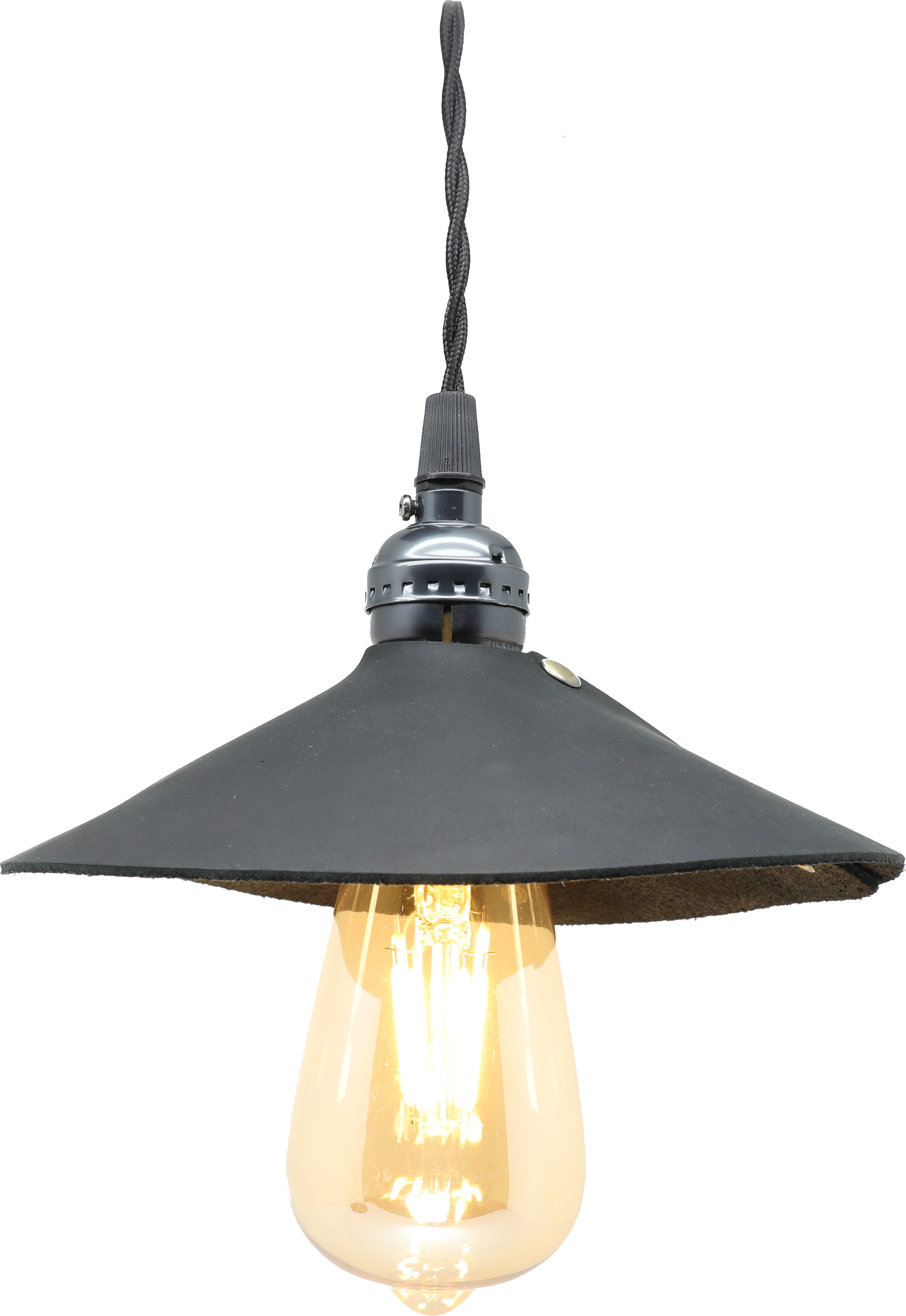 愛迪生編織扭繩復古掛燈 -簡約皮革燈罩配愛迪生復古燈泡